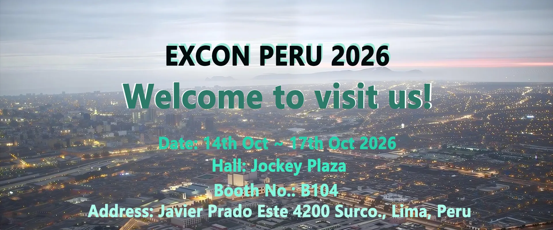 EXCON Peru 2026 metal & steel trade show banner